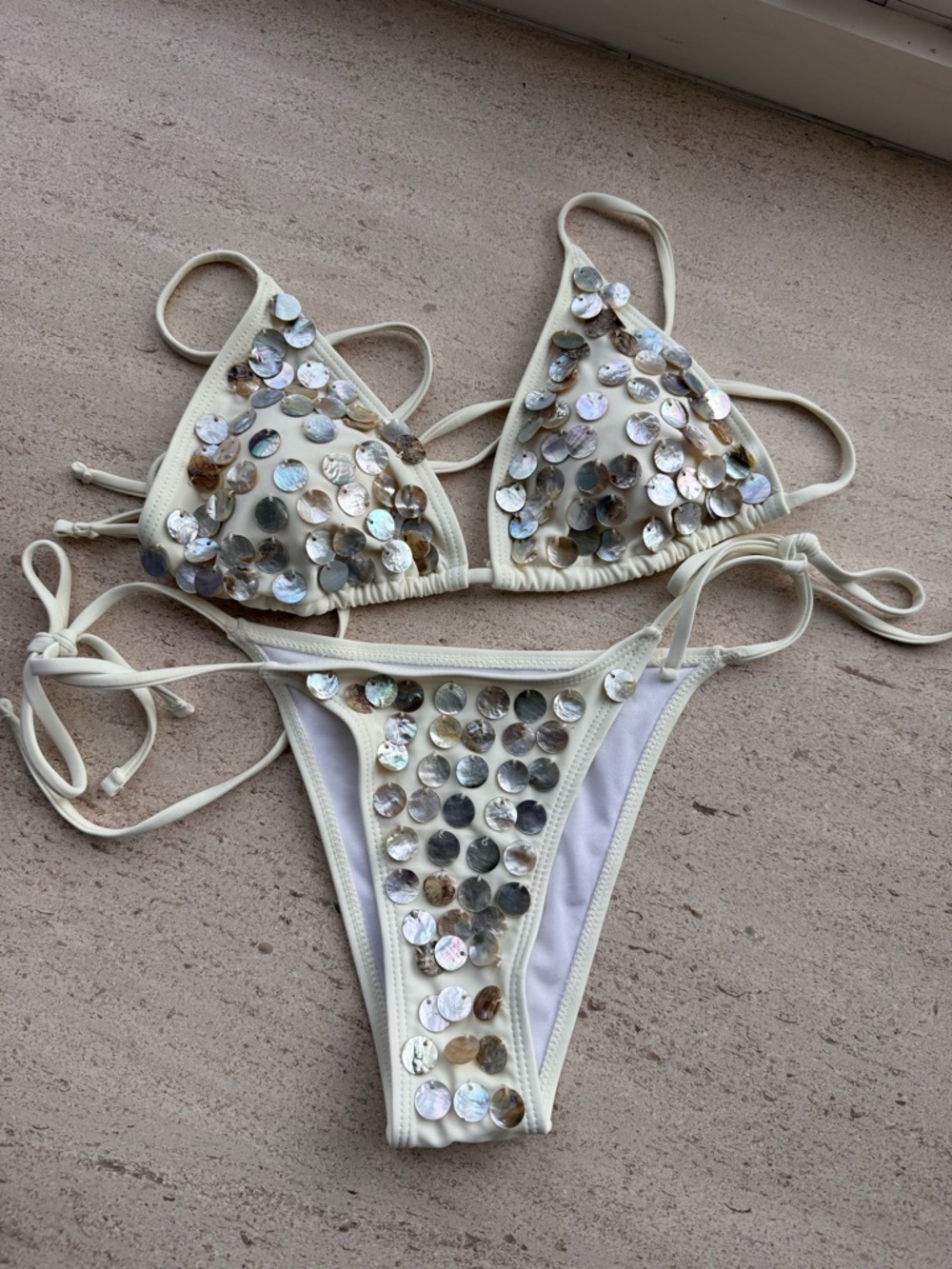 Women’s Ivory Seashell Bikini Set